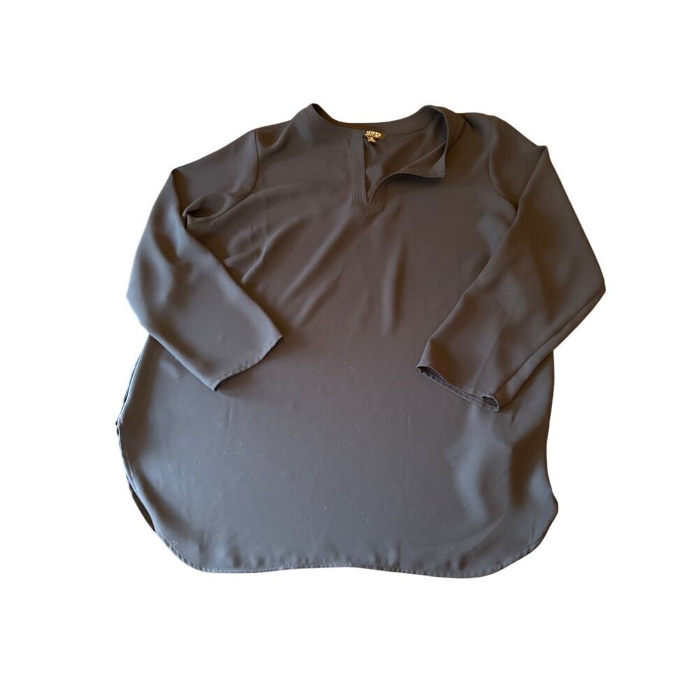 Lauren‎ Ralph Lauren Navy Blue Polyester Womens Blouse 2X